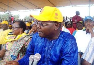 Agbéyomé Messan Gabriel Kodjo lors du rassemblement du Frac le 19 juin à Lomé